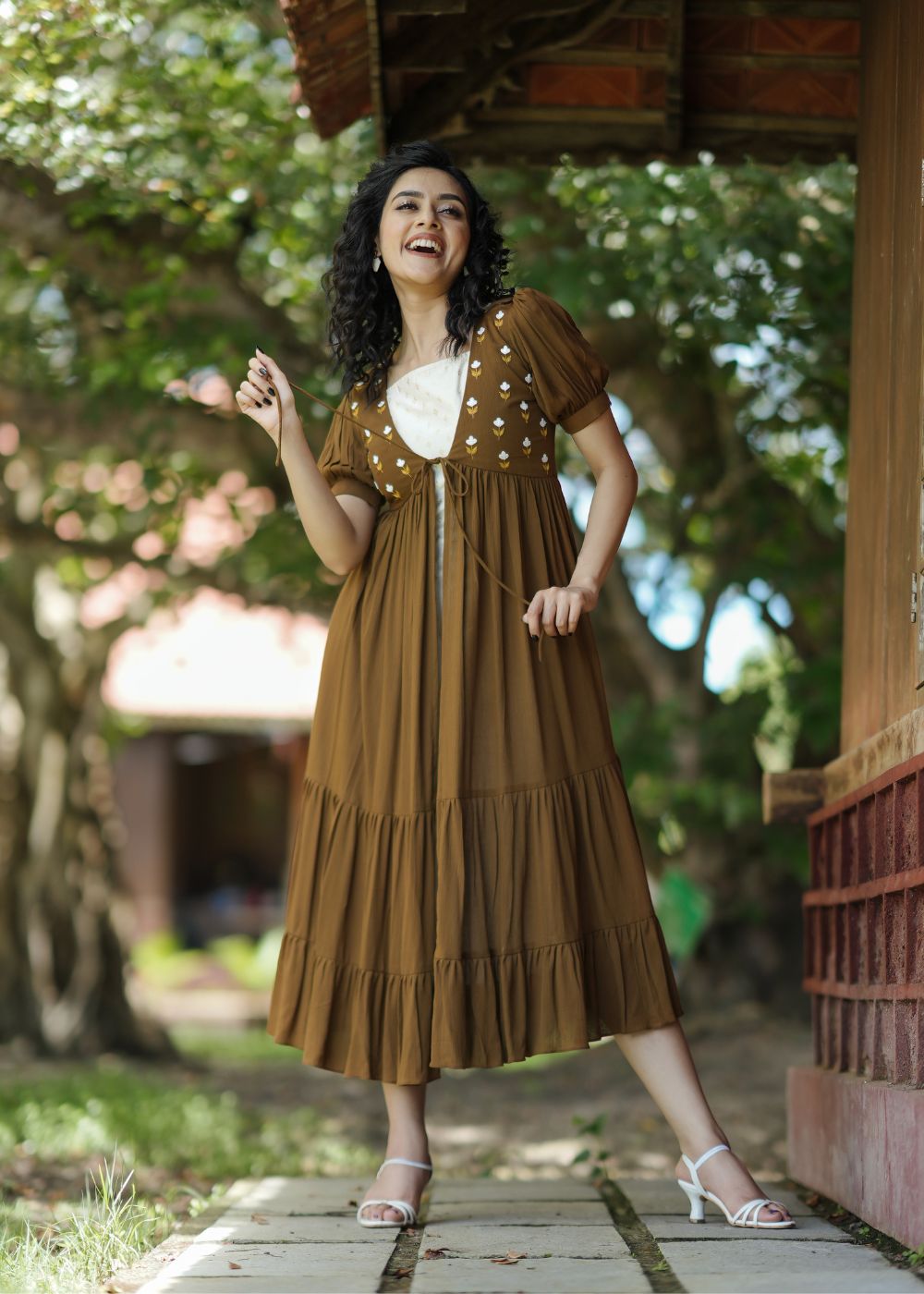 Nightingales embroidered dress and shrug hotsell