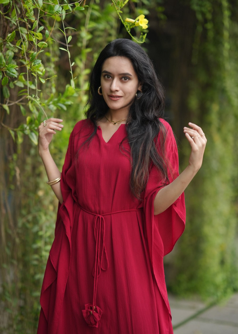 Scarlet Meadow Kaftan