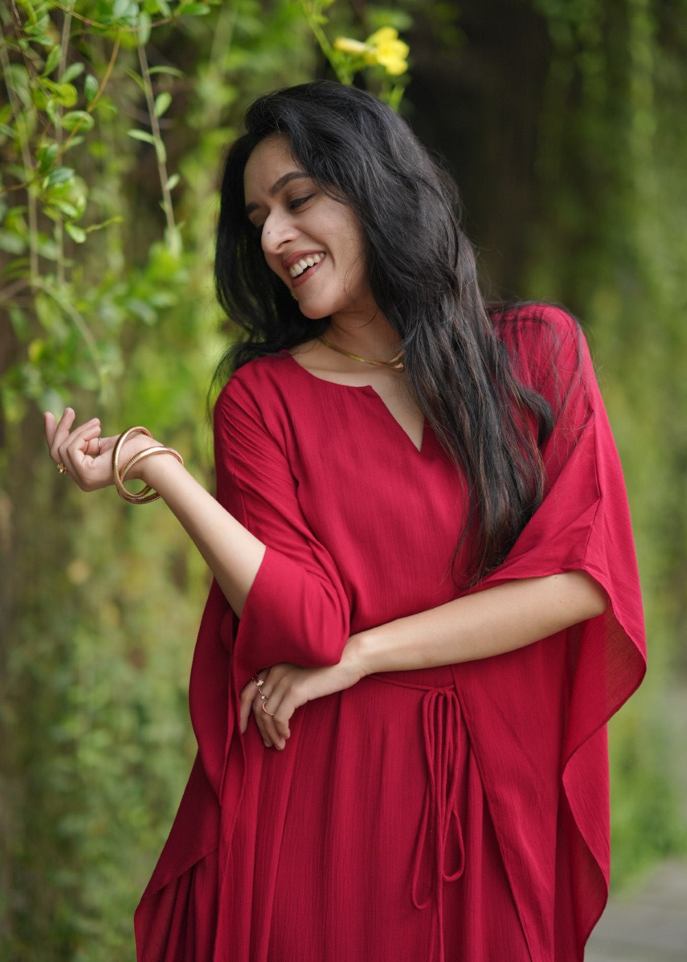 Scarlet Meadow Kaftan