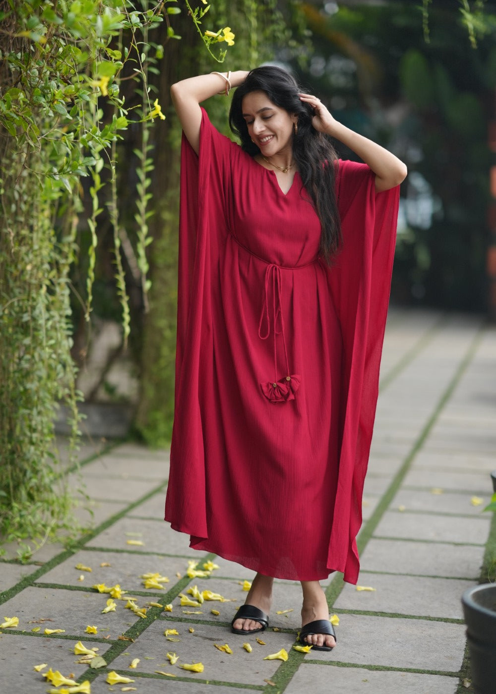 Scarlet Meadow Kaftan