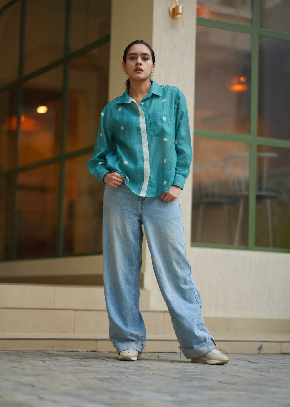 Linen Teal Shirt