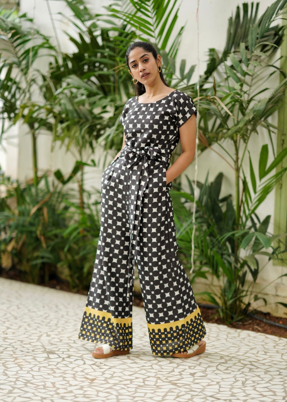 Linen Lattice Jumpsuit
