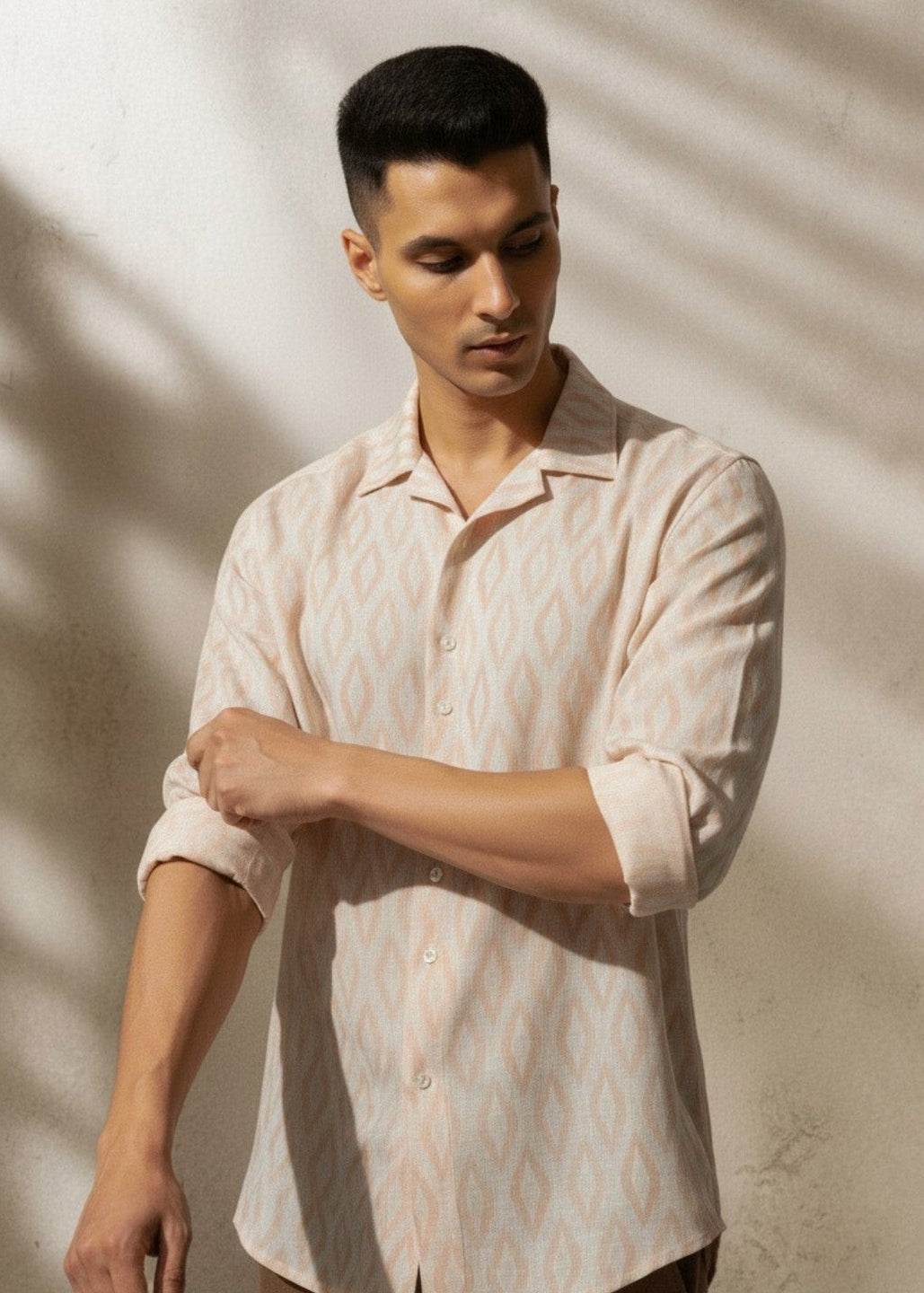 Peach Ikat Shirt