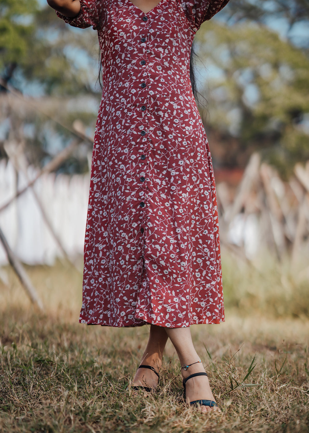 Burgundy Sheath Dress