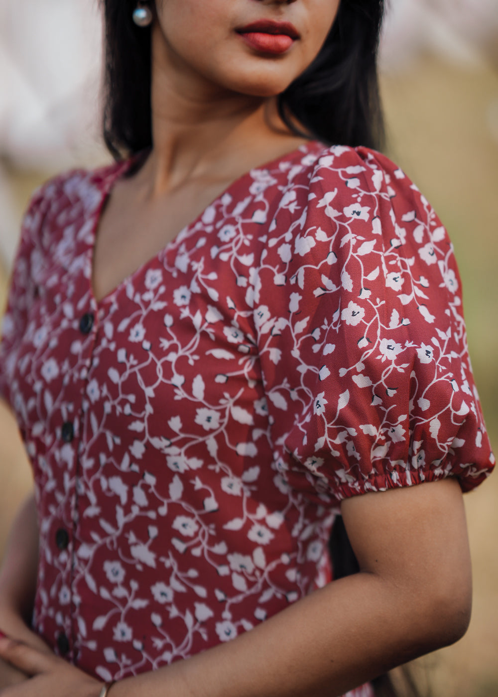 Burgundy Sheath Dress
