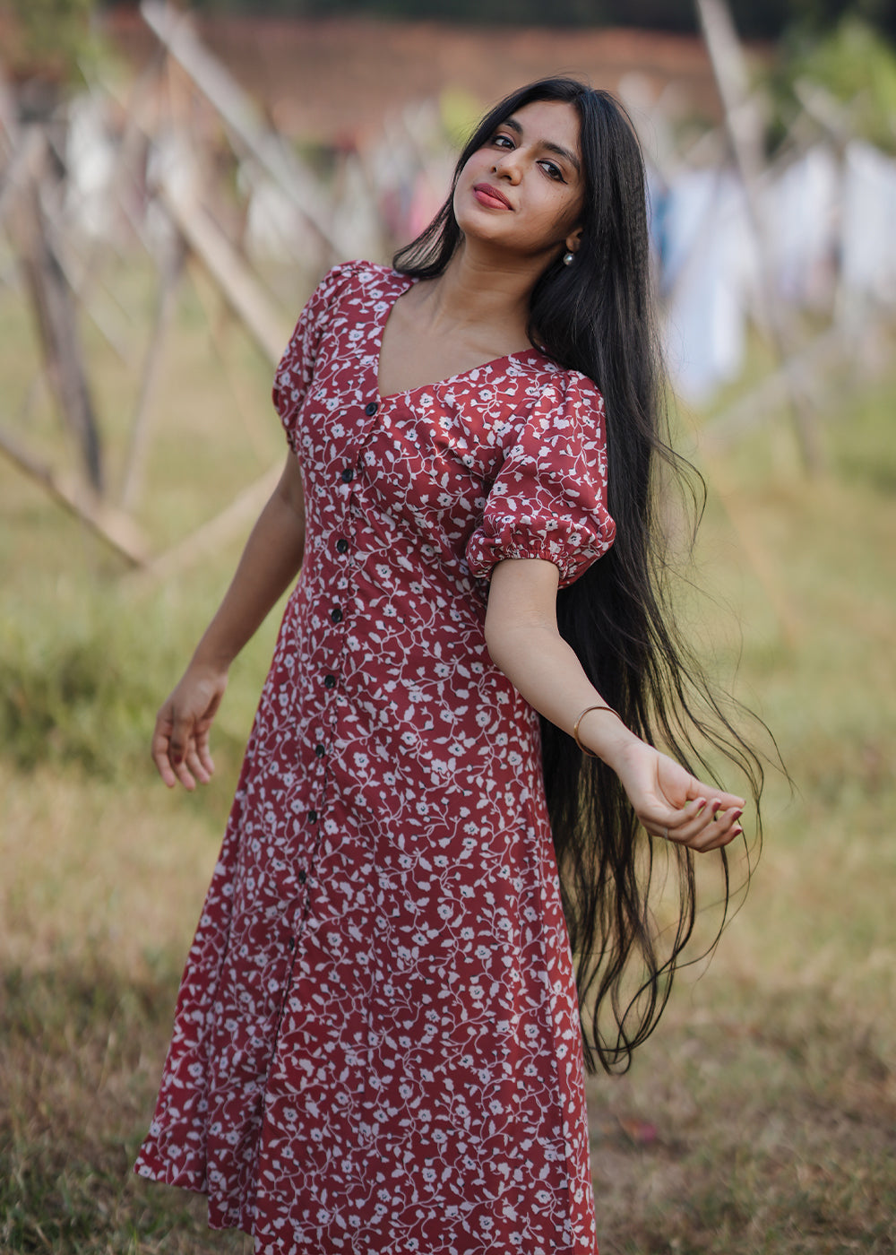 Burgundy Sheath Dress