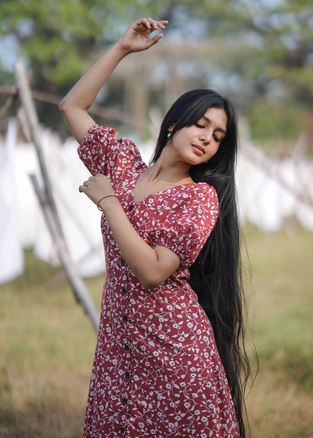 Burgundy Sheath Dress