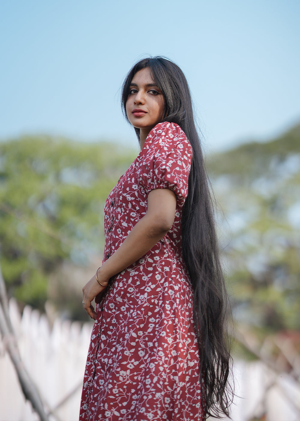 Burgundy Sheath Dress