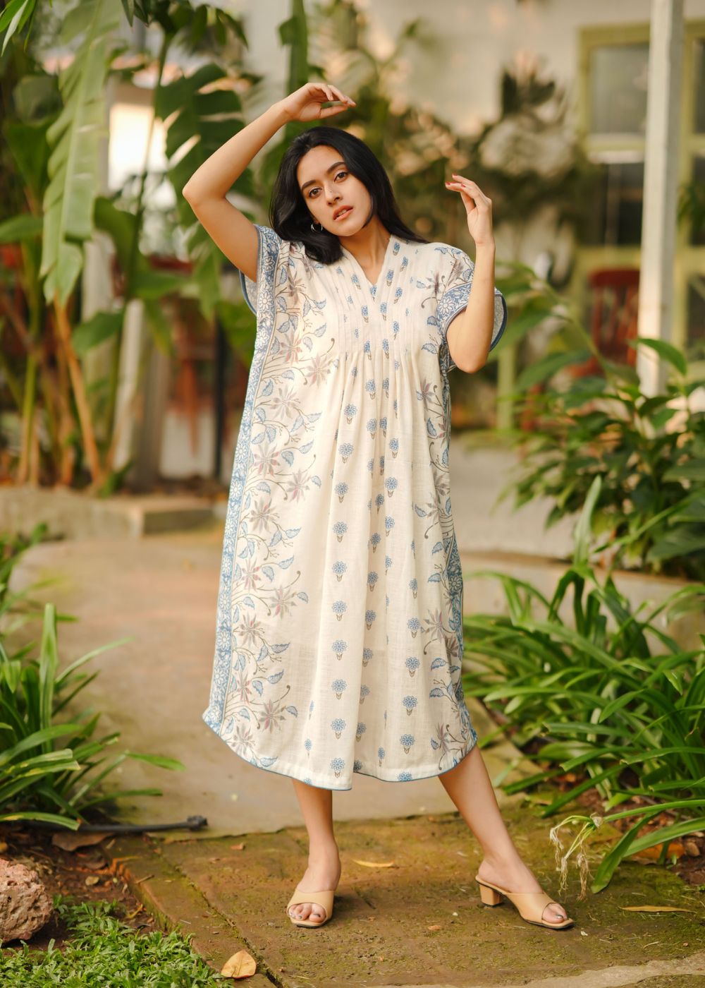 Flora Linen Kaftan