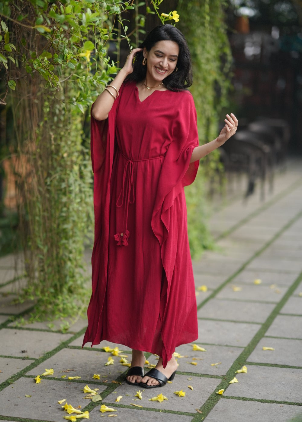 Scarlet Meadow Kaftan