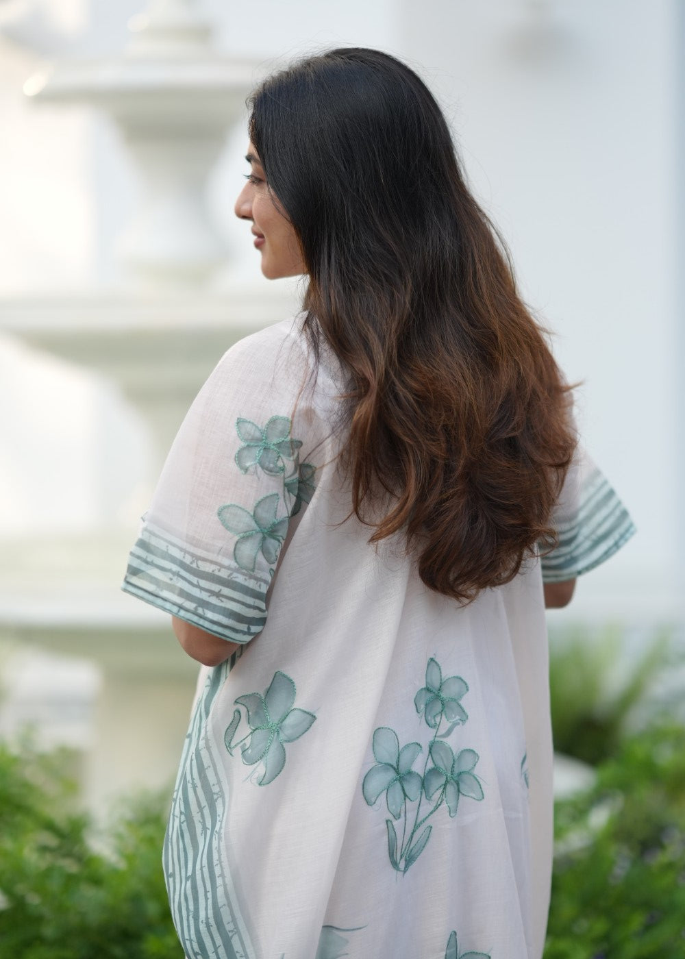 Sage Petal Linen Kaftan