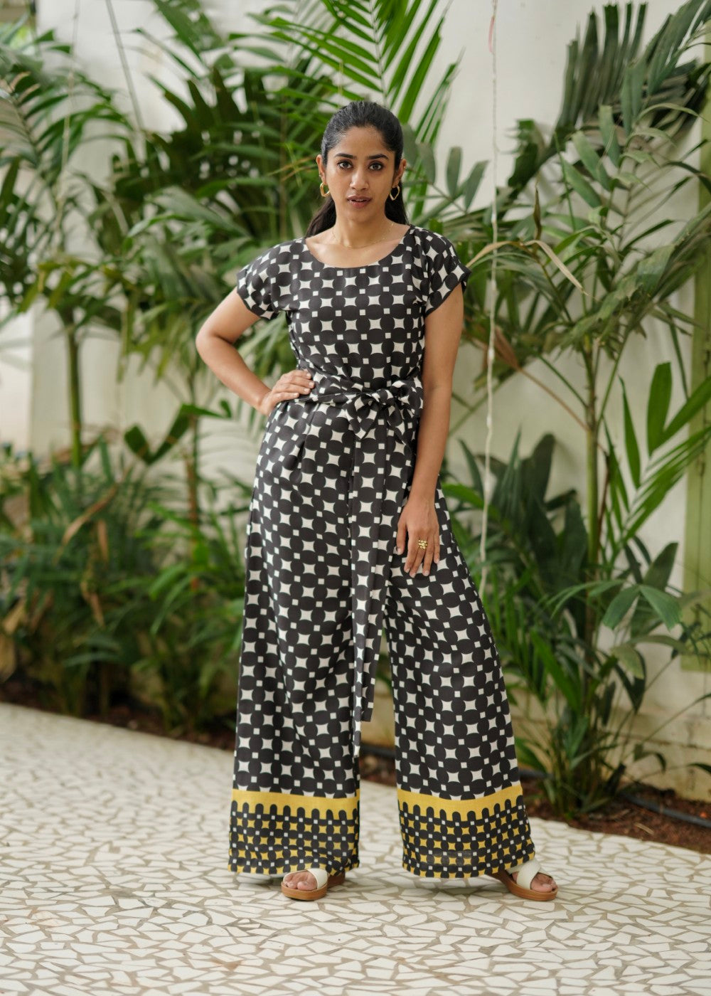 Linen Lattice Jumpsuit
