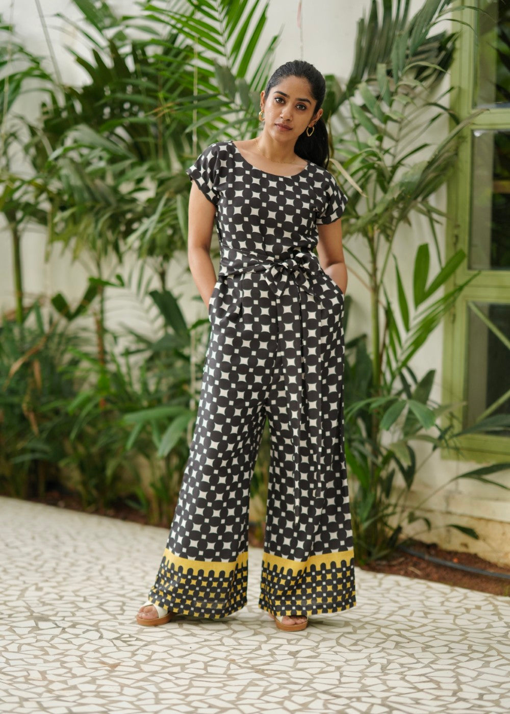 Linen Lattice Jumpsuit