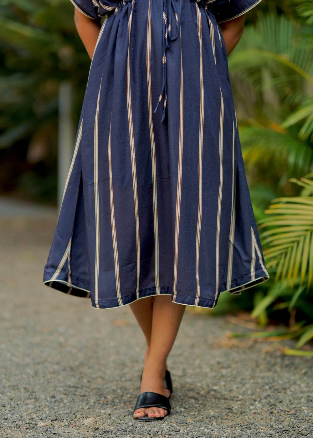 Navy Stripe Kaftan
