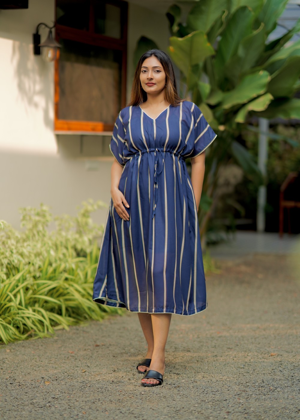 Navy Stripe Kaftan