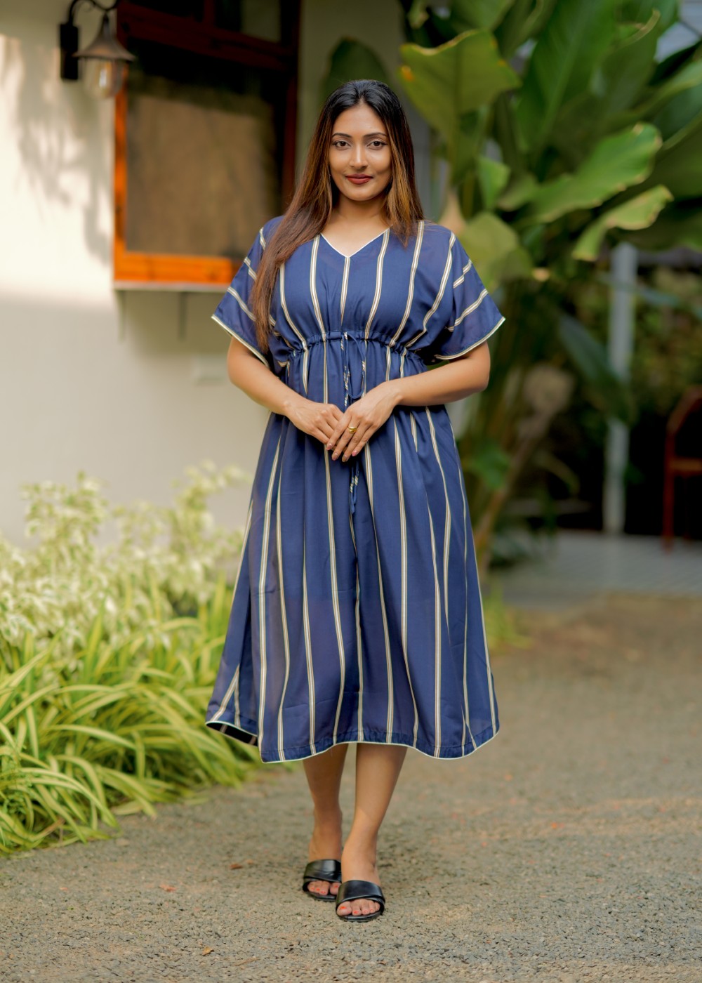 Navy Stripe Kaftan