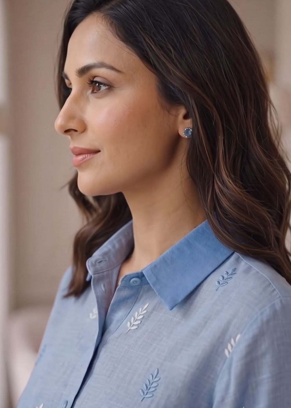 Blue Whisper Linen Set