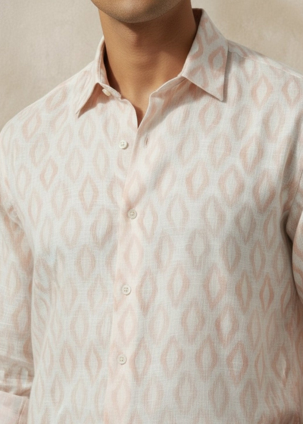 Peach Ikat Shirt