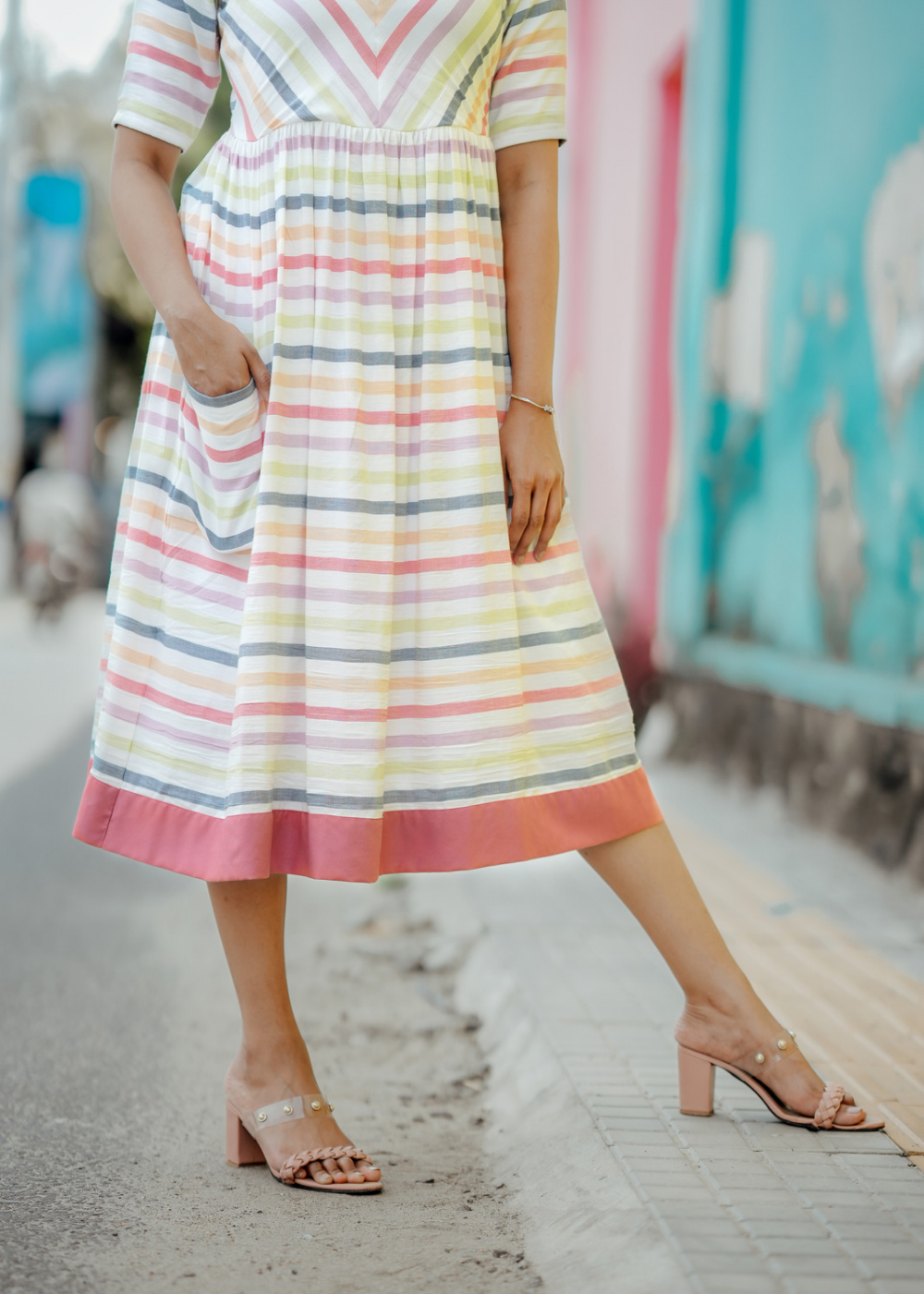 Pastel Striped Dress