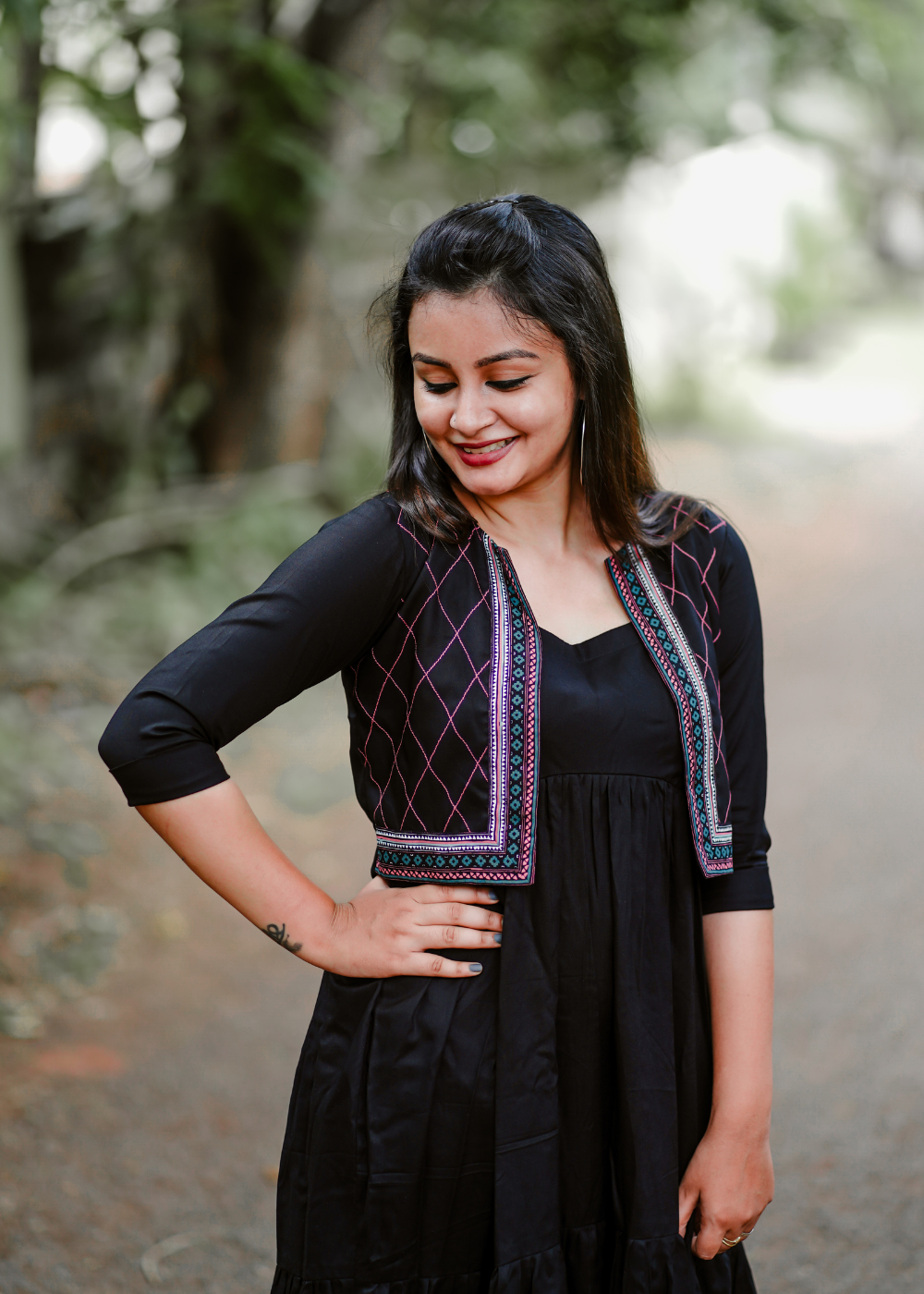 Black Shrug Dress